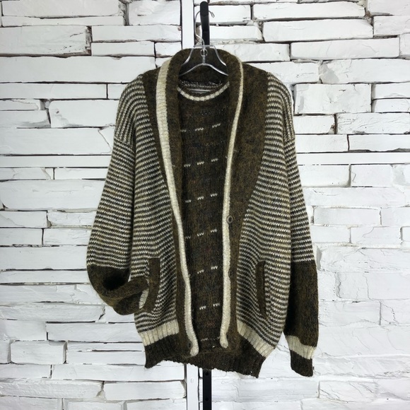 Vintage Oster Wool Grandpa Sweater Pull 